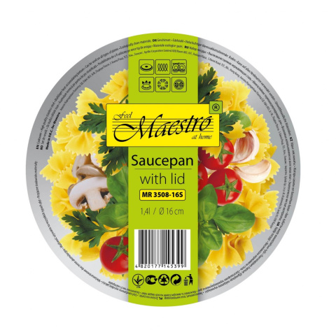 Rondel nierdzewny z pokrywką Maestro MR3508-16S pojemność 1,4 l