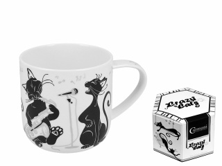 Carmani kubek koty muzykanci crazy cats w pudełku