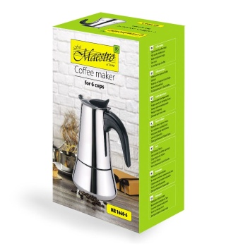 Stalowa kawiarka do parzenia kawy na 2 filiżanki espresso