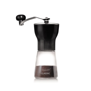 Młynek ręczny do mielenia kawy lub przypraw szklany