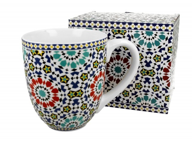 Ogromny kubek porcelanowy z motywem marokańskim