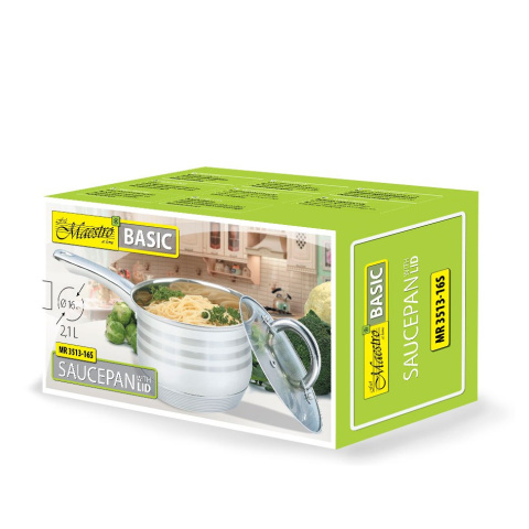Rondel nierdzewny z pokrywką Maestro pojemność 2,1 l