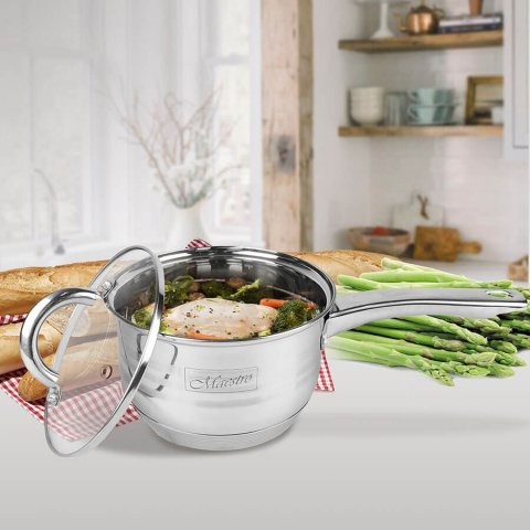 Rondel nierdzewny z pokrywką Maestro pojemność 2,1 l