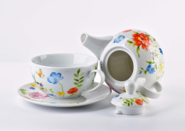 Wyjątkowy zestaw do herbaty clarisa w kwiaty