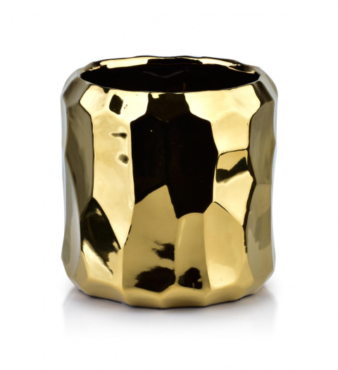 Ceramiczna złota doniczka osłonka BABETTE GOLD 13,5 cm