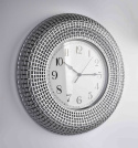 Duży zegar na ścianę srebrny ażurowy arabskie cyfry 58 cm