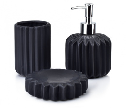 Komplet łazienkowy ceramiczny Ferra Black 3 elementowy