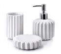 Komplet łazienkowy ceramiczny Ferra White 3 elementowy