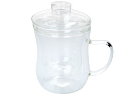 Szklany kubek ze szklanym zaparzaczem do herbaty 400 ml
