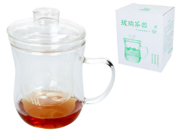 Szklany kubek ze szklanym zaparzaczem do herbaty 400 ml