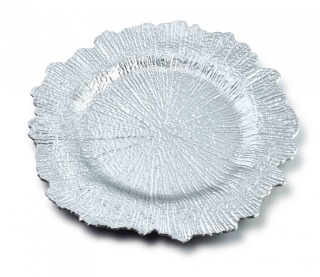 Srebrna podkładka dekoracyjna podtalerz BLANCHE COLOURS