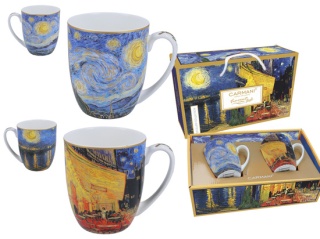 Carmani 2 kubki na prezent Van Gogh Taras kawiarni Noc