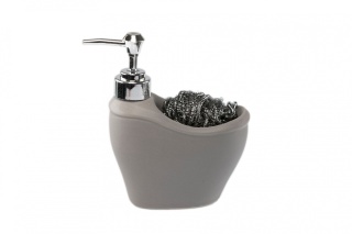 Ceramiczny dozownik na płyn mydło Alev szary mat