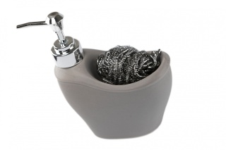 Ceramiczny dozownik na płyn mydło Alev szary mat