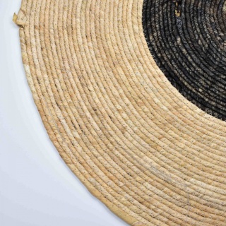 Dywan jutowy okrągły mata stołowa 80 cm Bali boho