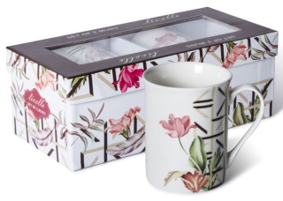 Komplet dwóch kubków marki Livello kwiaty prezent