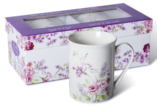 Komplet dwóch kubków marki Livello kwiaty prezent