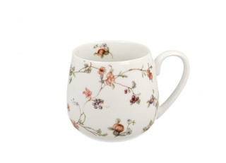 Kubek porcelanowy na prezent baryłka Safa kwiaty