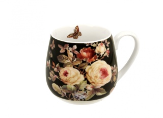 Kubek porcelanowy na prezent baryłka Warda kwiaty