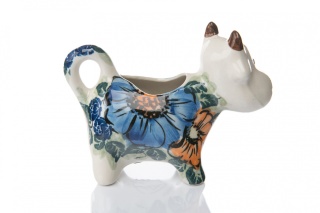 Mlecznik z ceramiki Bolesławiec unikalny wzór krówka