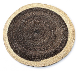 Dywan jutowy okrągły mata stołowa 80 cm Bali boho