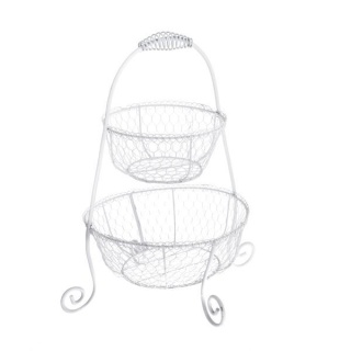 Oryginalny metalowy stojak z koszami dekoracyjny na drobiazgi