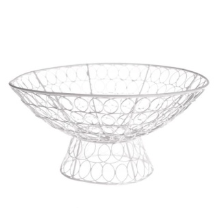 Oryginalna metalowa misa dekoracyjna na owoce drobiazgi