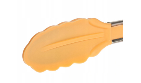 Szczypce kuchenne silikonowe pomarańczowe podbierak