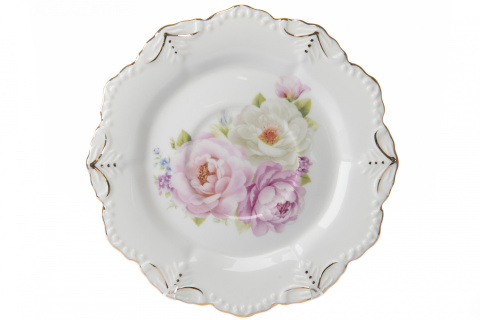 6 filiżanek ze spodkami z porcelany do herbaty w kwiaty