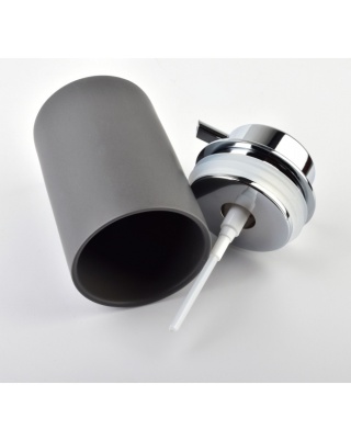 Ceramiczny dozownik na płyn mydło Damien szary mat