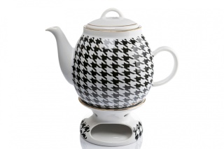 Dzbanek z podgrzewaczem 1,7 litr pepitka imbryk