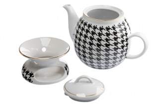 Dzbanek z podgrzewaczem 1,7 litr pepitka imbryk