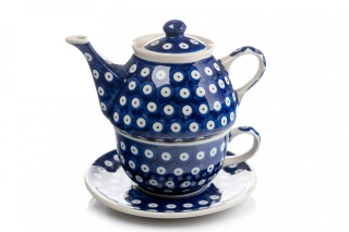 Filiżanka z dzbankiem ceramika Bolesławiec tea for one