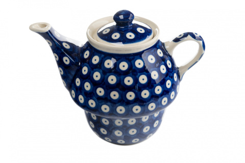 Filiżanka z dzbankiem ceramika Bolesławiec tea for one