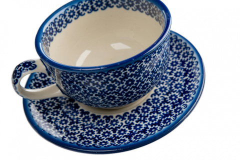 Filiżanka z dzbankiem ceramiki Bolesławiec tea for one