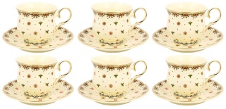 6 Filiżanek ze spodkami Casablanca na prezent eksluzywne