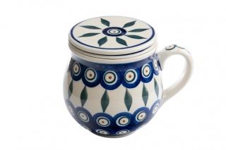 Kubek Bolesławiec klasyczny z sitkiem stemple