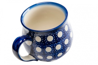 Kubek z ceramiki Bolesławiec oryginalny groszki