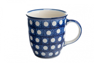 Kubek z ceramiki Bolesławieckiej wzór groszki
