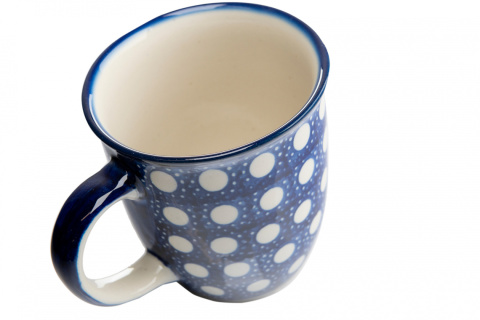 Kubek z ceramiki Bolesławieckiej wzór groszki