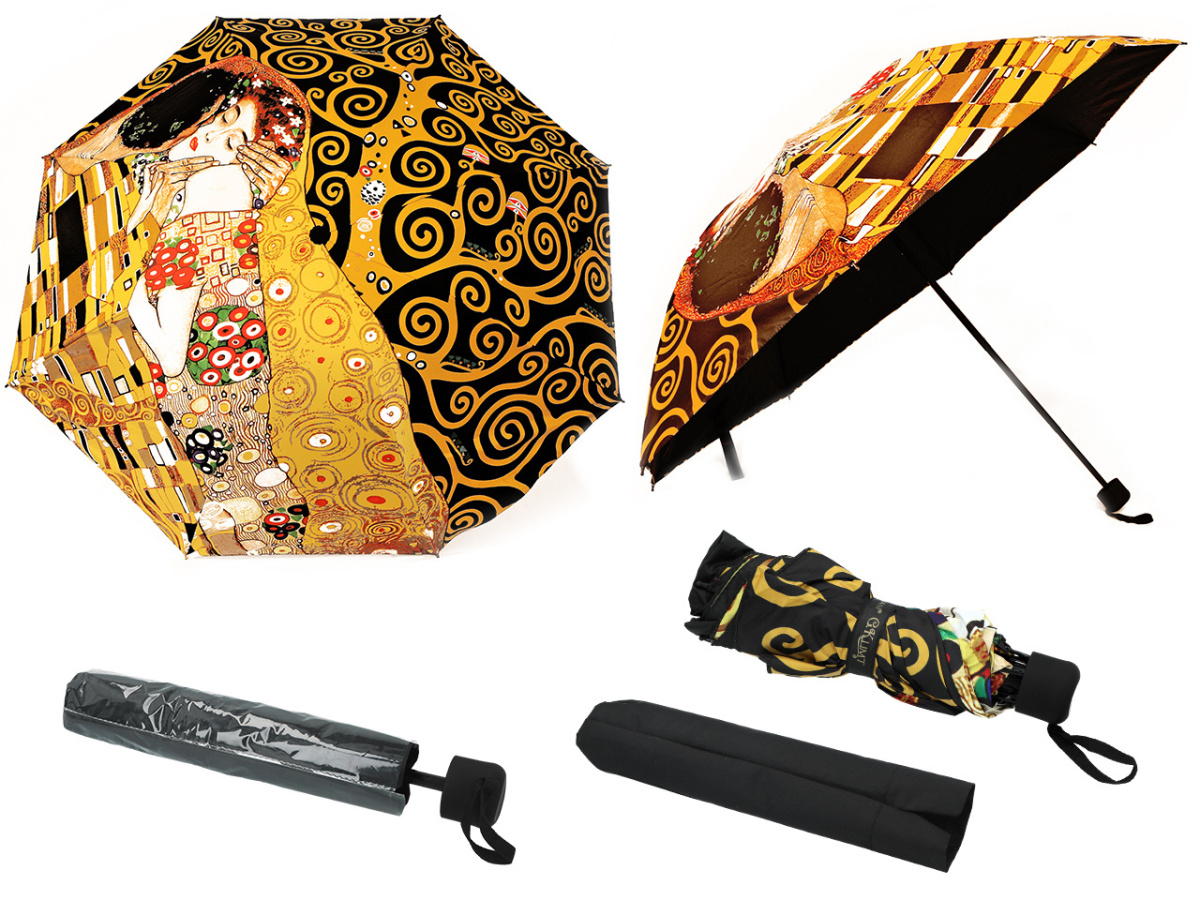 Parasolka parasol składany Klimt Pocałunek Drzewo Carmani