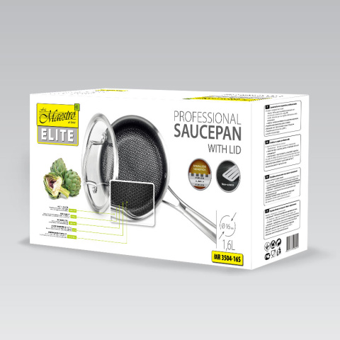 Profesjonalny rondel z pokrywką Maestro pojemność 1,6 l