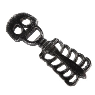 Żeliwny otwieracz do butelek srebrny szkielet na urodziny