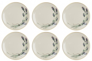 6 ceramicznych talerz deserowy lawenda Mieroszów