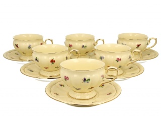 6 Filiżanek ze spodkami England na prezent eksluzywne