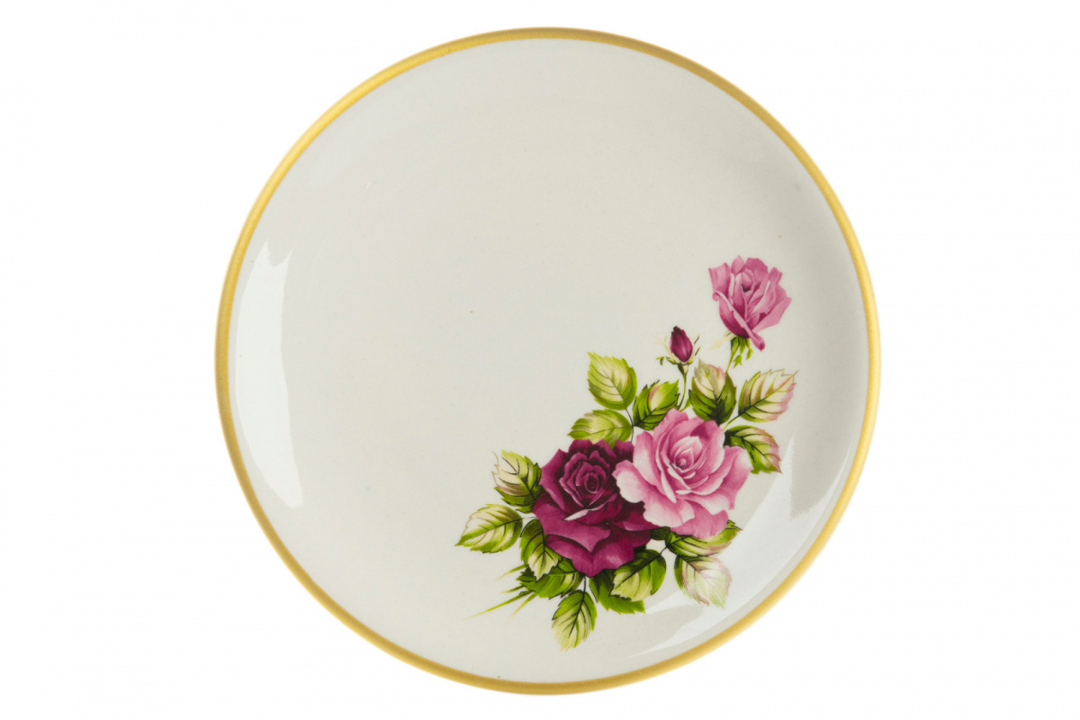 6 ceramicznych talerz deserowy róża Mieroszów