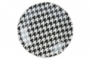 6 talerz deserowych pepitka Mieroszów biało czarne