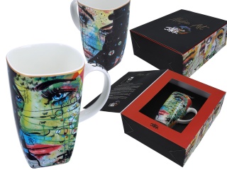 Carmani duży kubek na prezent Jover malarstwo kolorowy