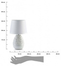 Elegancka lampa biała Luna Crown do sypialni ceramiczna