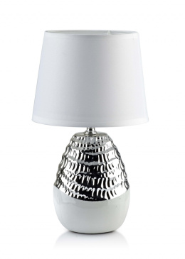 Elegancka lampa srebrno biała Luna Crown do sypialni